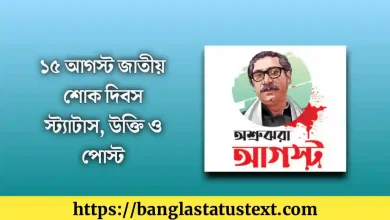 ১৫ আগস্ট জাতীয় শোক দিবস স্ট্যাটাস - শোকাবহ আগস্ট নিয়ে উক্তি